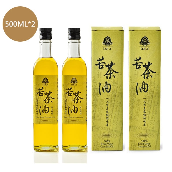 賴記低溫鮮榨苦茶油500ML兩入禮盒組